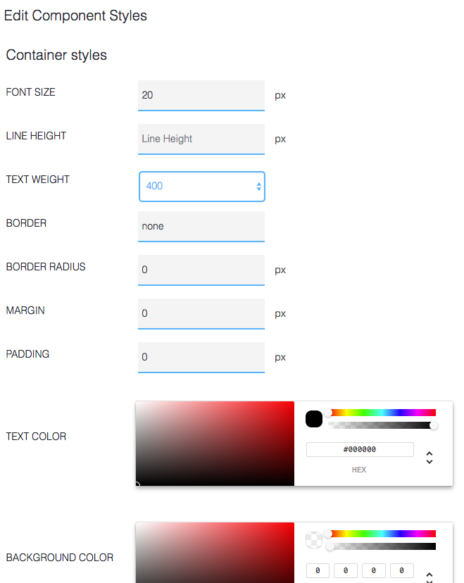 Component Styles